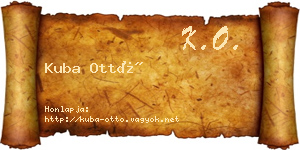 Kuba Ottó névjegykártya